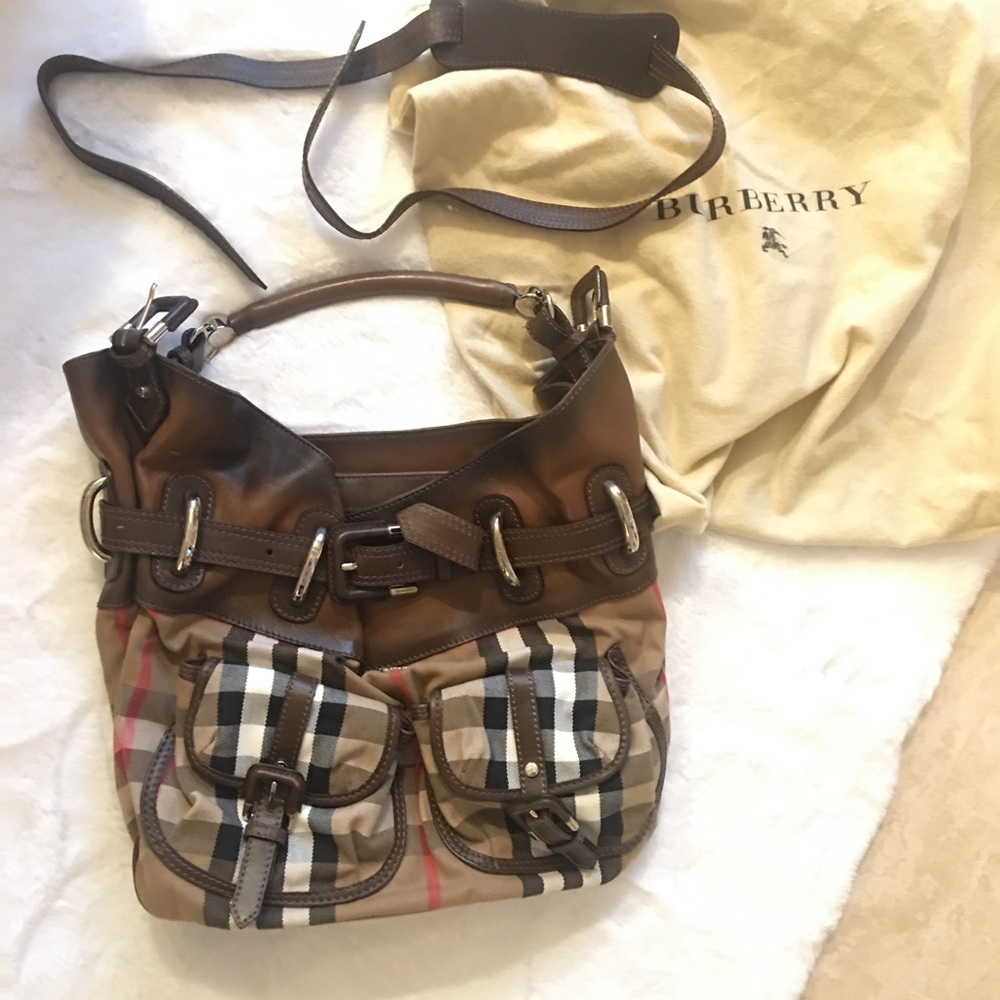 Real leather Burberry bag